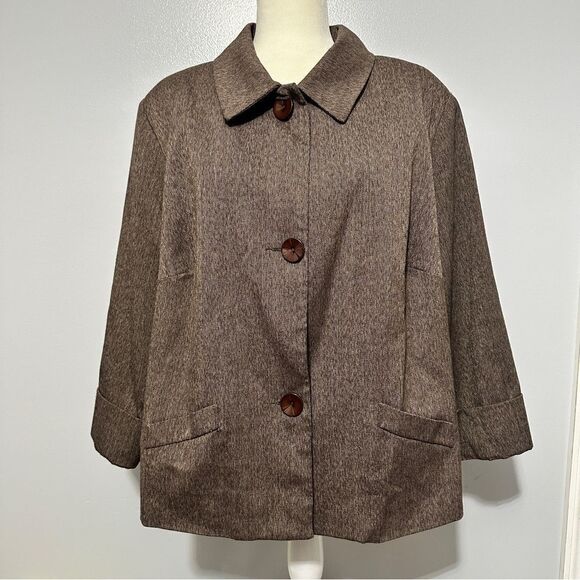 First Option Too brown jacket/blazer size 24 W - Picture 1 of 7